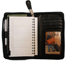 ziparound full grain leather planner